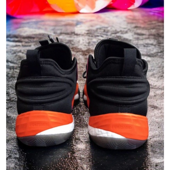 adidas Select Black Orange NBA Basketball Shoes Mens 12.5 New Fast Ship